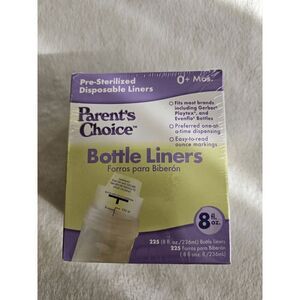 NEW Parent's Choice 225 Count Disposable Bottle Liners - 8 oz